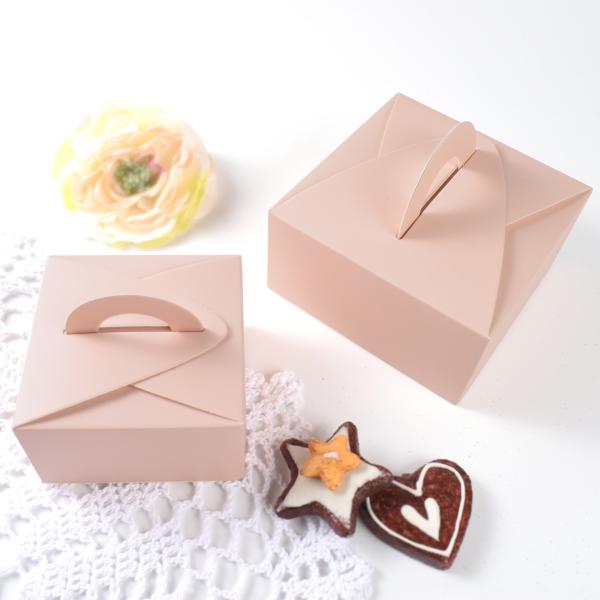 Portable Pink Square Folding Packaging Box Party Candy Gift Box Cake Dessert Packaging Box