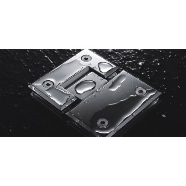 Stainless steel Wall to Glass bathroom hinge RS801, Square 90 degree, Single side stainless steel