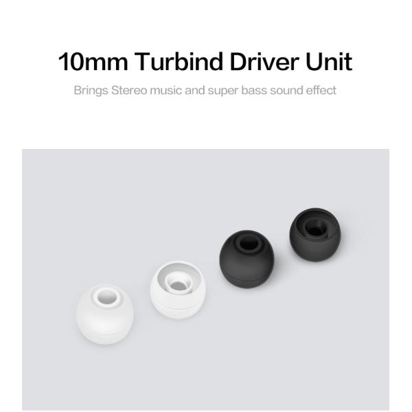 Plastic Wired In Ear Earphones 3.5mm Round Cable White Black Color