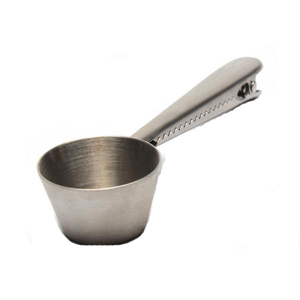 Food Grade Stainless Steel Coffee Measuring Spoon With Bag Clip Metal Coffee Scoop