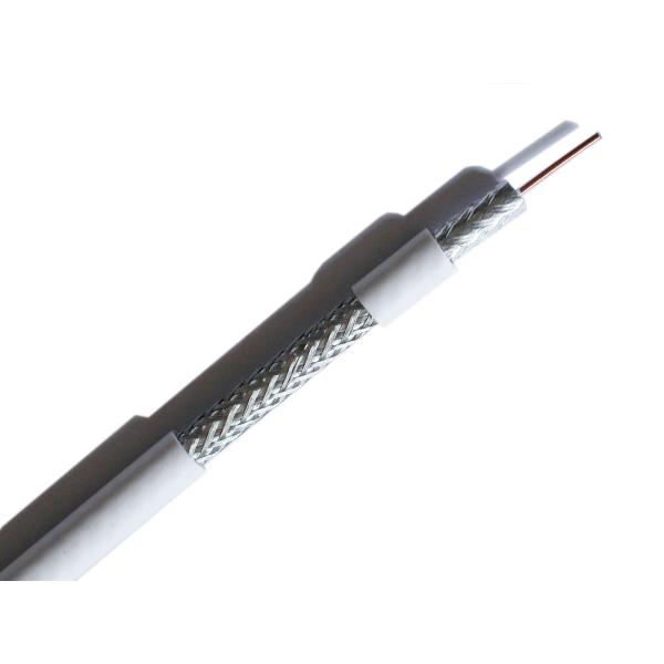 Economy RG6 CATV Coaxial Cable18 AWG CCS 40% Aluminum Braiding for Satellite TV