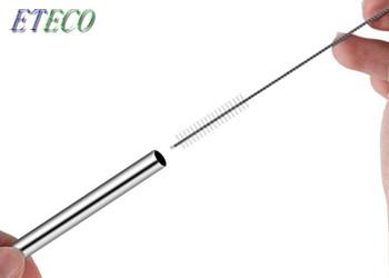10g Collapsible Stainless Steel Drinking Straw , Colorful Telescoping Reusable Straw