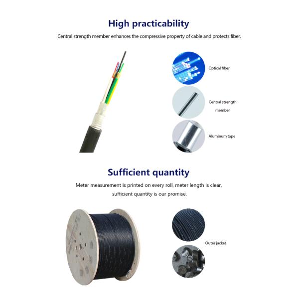 GYBJA High Tensile Waterproof Pigtail Dual Core Fiber Optic Ftth Drop Cables