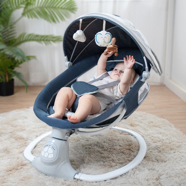 Battery Operated Infant Electric Rocker Foldable Portable Automatic Cradle Rocker