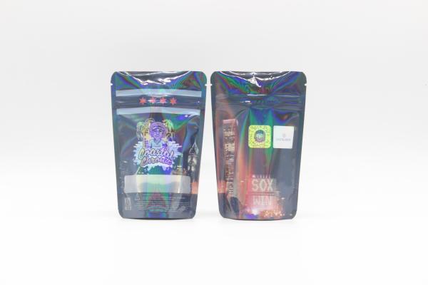 Sacos de Mylar à prova de crianças com acabamento fosco 3,5 G à prova de cheiro e zíper