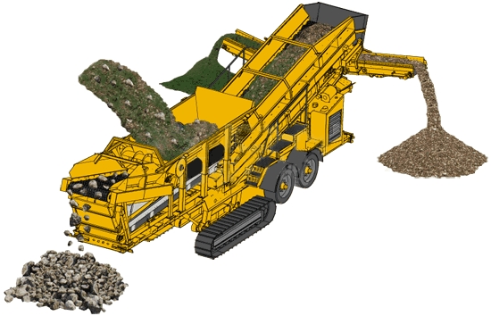 Large Material Mobile Crushing Plant , Portable Jaw Crusher Vibrating Feeder