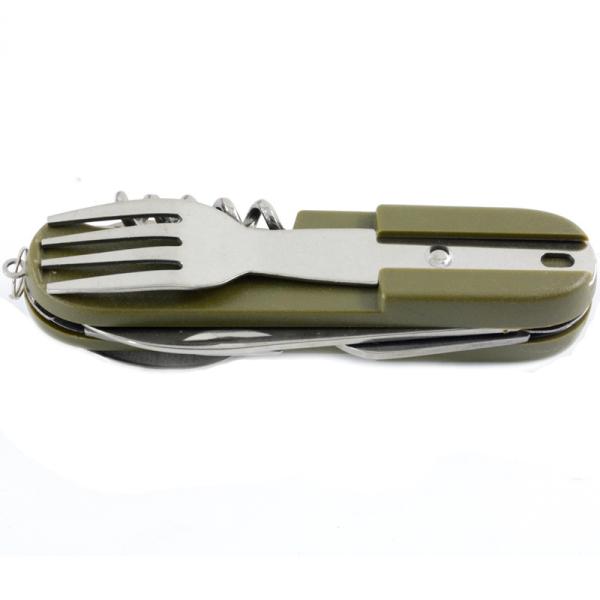 US Portable Folding Style Outdoor Camping Tableware Set Stainless Steel Knife Fork Spoon