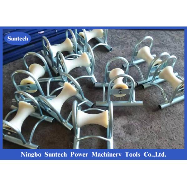 Steel Frame Nylon Wheel Bridge 12kn Cable Pulley Roller