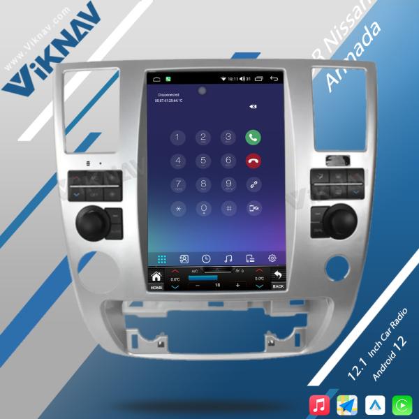Viknav Android Авто сенсорный экран Автомобильное радио 12,1 дюйма Для Nissan Armada 2009-2010 GPS навигационный головной блок Видеоплеер