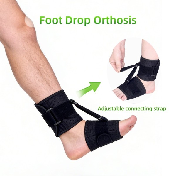 Drop Foot Brace, Adjustable AFO Foot Drop Orthosis, Ankle Foot Orthosis Support for Walking, Stroke, Plantar Fasciitis, Foot Drop, Sports Injury, Fits for Men & Women