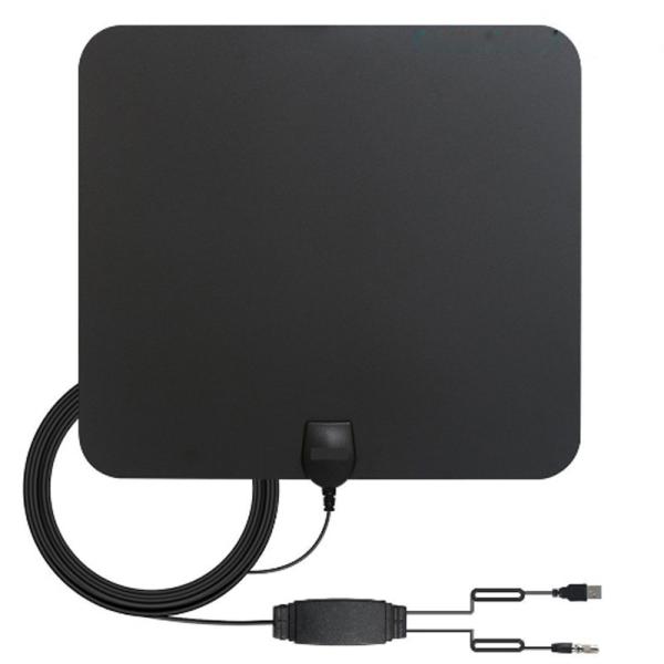 High Gain Balck ABS HDTV ANTENNAS WITH AMPLIFIER SIGNAL BOOSTER INDOOR