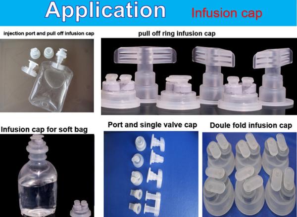 Pull Off Ring PP Infusion Cap 32mm Dia Euro Head Caps Plastic