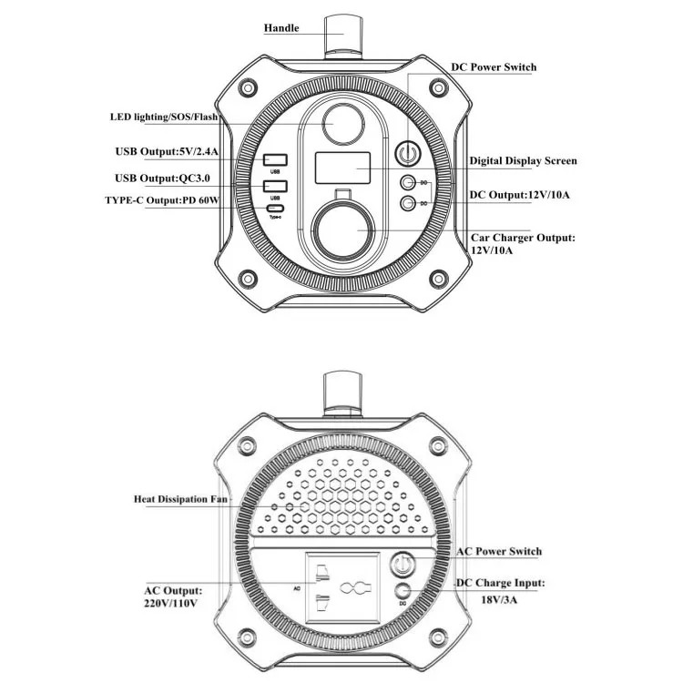 Генератор аварийной портативной электростанции CE MSDS UN38.3 Handheld