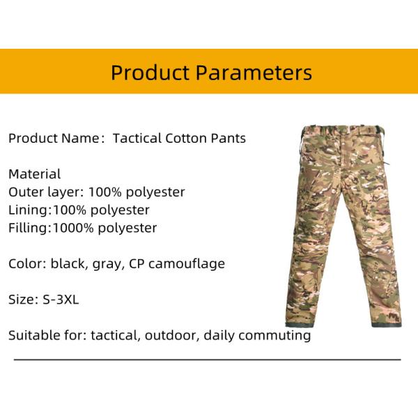 Winter Thickened Pants Waterproof Ski Pants Full Open Zipper Camouflage Punch Pants