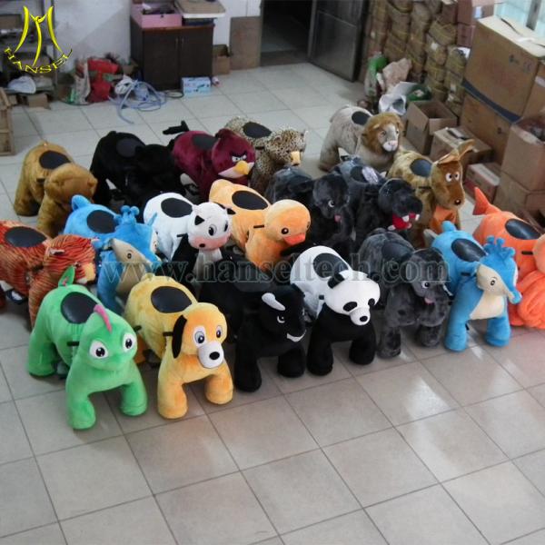 Hansel plush motorized animals kid plush toy bike ride on motorized animals for Mall