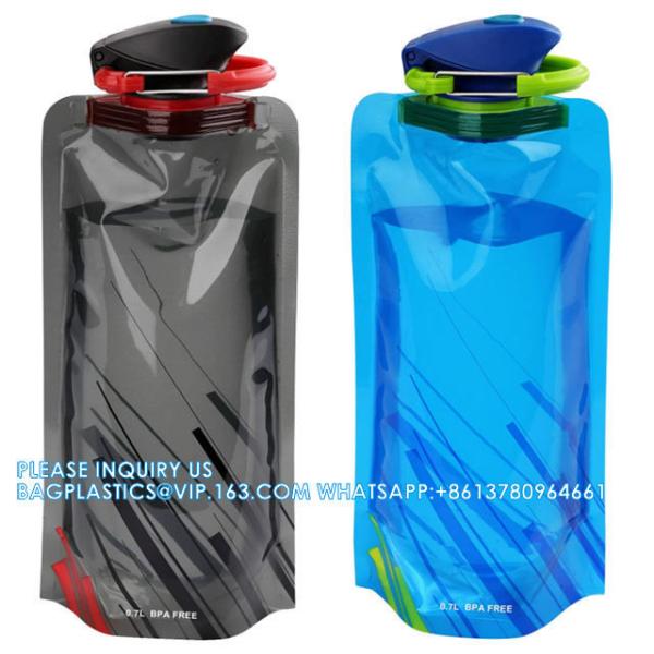 700 Ml Foldable Water Bottles Reusable Water Bottle Collapsible Drinking Bottle Bag For Hiking Adventure Travel