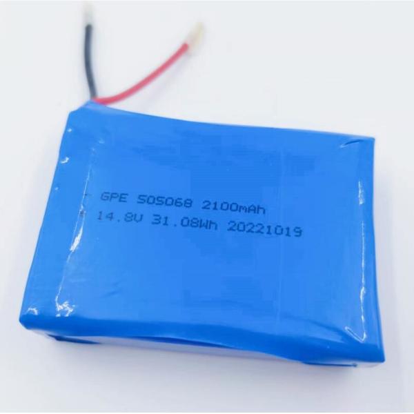 14.8V 2100mAh 4S1P Lithium Polymer Battery Pack for Detector with 500 Cycle Life