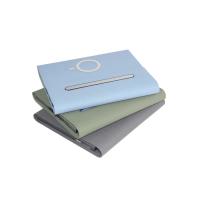 Jornal de couro feito sob encomenda da capa dura de Logo Wireless Power Bank Notebook
