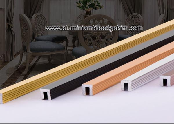 Shiny Glossy Aluminium U Channels Shower Tile Metal Edge For Interior Decor