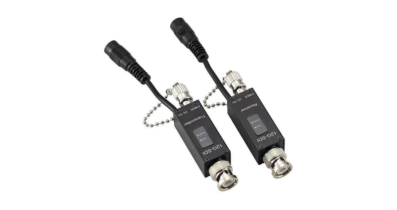 12G-SDI Fiber Optic Extender with 10 km Transmission Distance 11.88 Gbps Data Rate and Compact Metal Enclosure