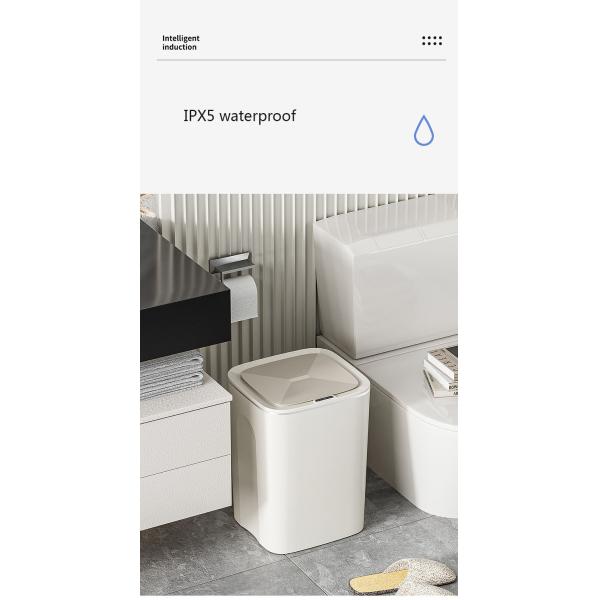 Smart Sensor Ipx5 Waterproof Trash Bin Small Plastic Touchless Trash Can