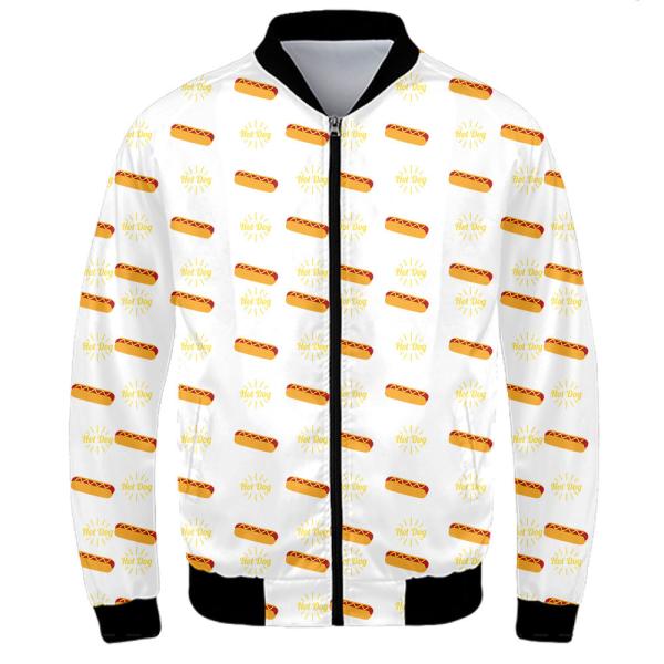 QUICK DRY Varsity Mens Reflective Jacket 3D Print Clothes Long Sleeves