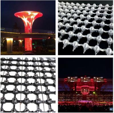 Outdoor P62.5mm LED Mesh Display IP66 Waterproof Foldable High Reliability