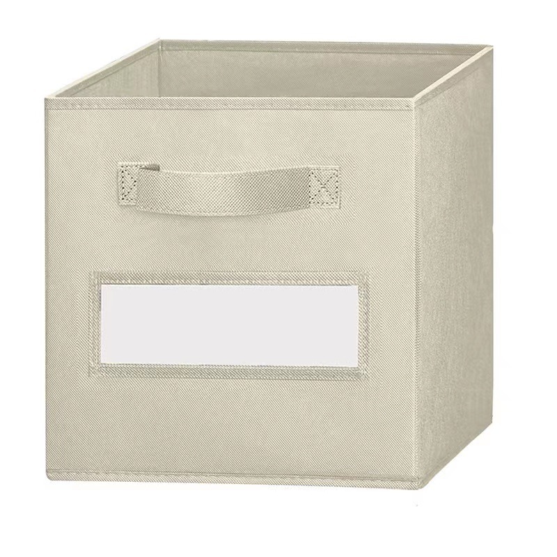 Simple Non-Woven Folding Storage Box with Lidless Organizer for Home Business Card Toy Layer File Storage Cabinet Box Storage