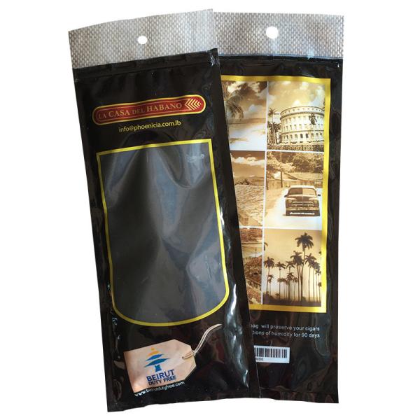 Highly Moisturizing Cigar Packaging Bag Five Cigar Bag 45% Humidity For 90 Days