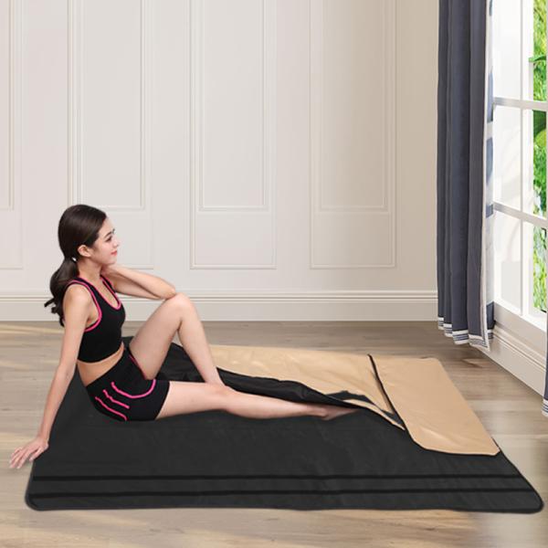 Far Infrared Sauna Blanket with Bian Stone 25-80 Degree Adjustable Temperature and 1 Year Warranty for Home Use
