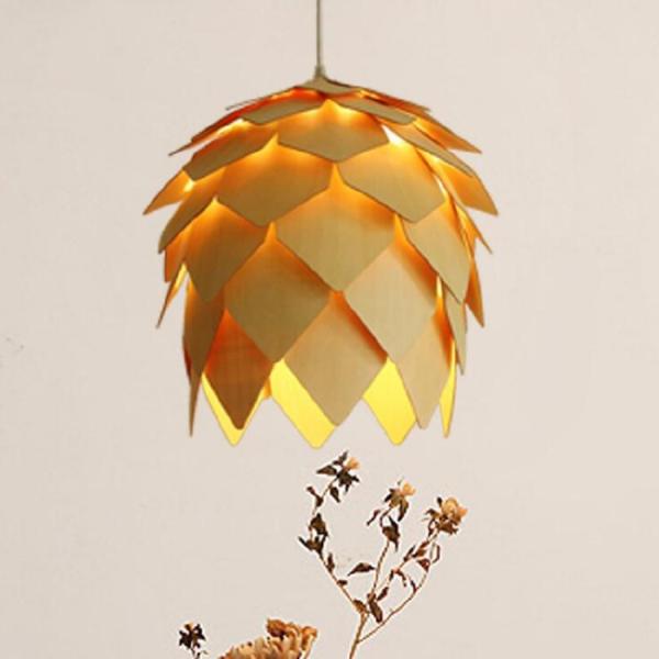 Rattan hanging lamp Pine Shape Chandelier For Indoor Kitchen Dining room Lighting (WH-WP-09)