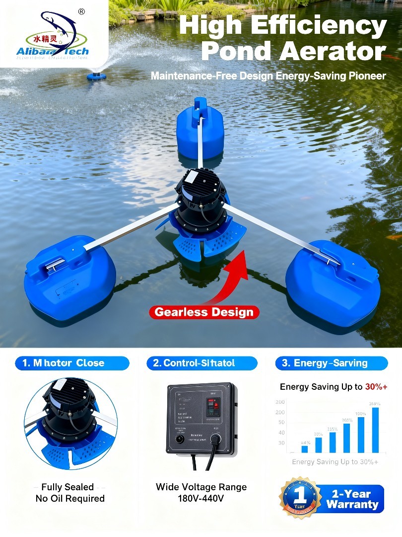 Paddle Aerator Permanent Magnet Variable Frequency for Fish Pond Shrimp Farming
