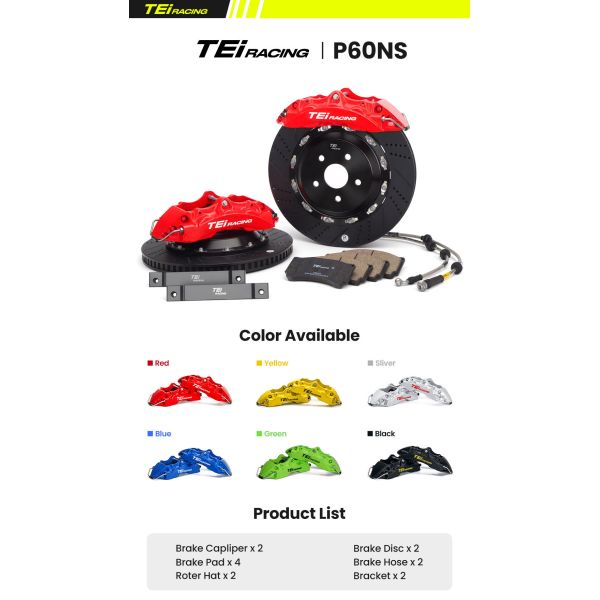 Kit de freinage avant rétrofit TEI P60NS 6 pistons pour BMW F30 F80 E90 315i 320i 325i 330i, disque 355/378*28mm