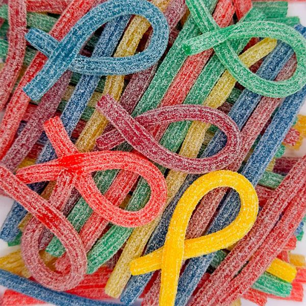 Customized Bulk Icing Sour Straws Bulk Strips Fruity Flavored Packaged Bags