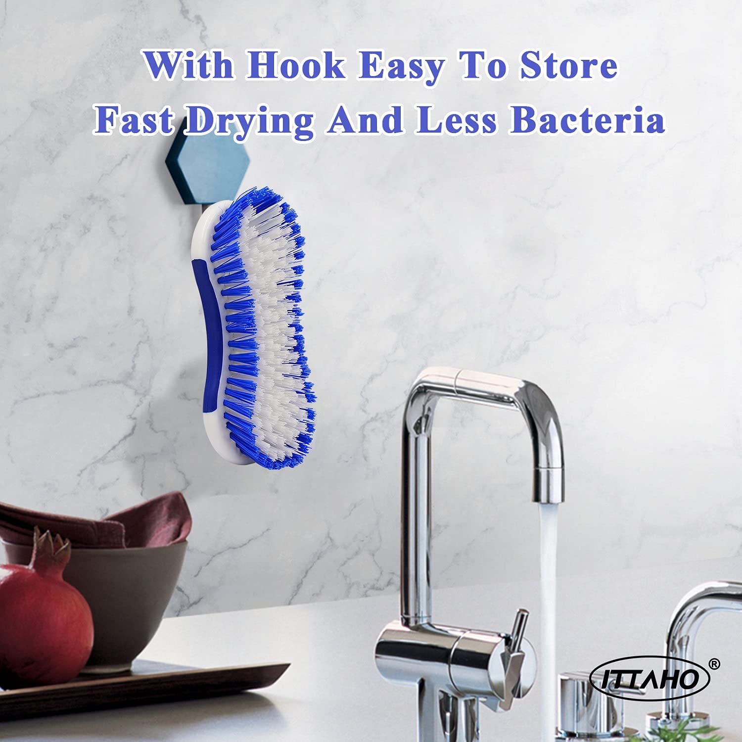 Multi польза Scrubbing жесткая щетка щетинки 2PCS для пола ковра