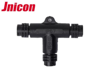 Do conector impermeável dos dados da forma de T travamento tripartido exterior do impulso do Pin IP67 3