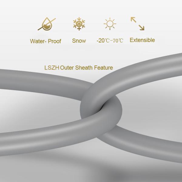 Оранжевые куртка кабеля ethernet 23AWG LSZH кота 6 4 пары цвета защищаемая