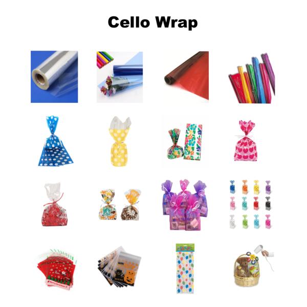 Прозрачный обруч подарка целлофана кладет в мешки для благодарения/дня рождения