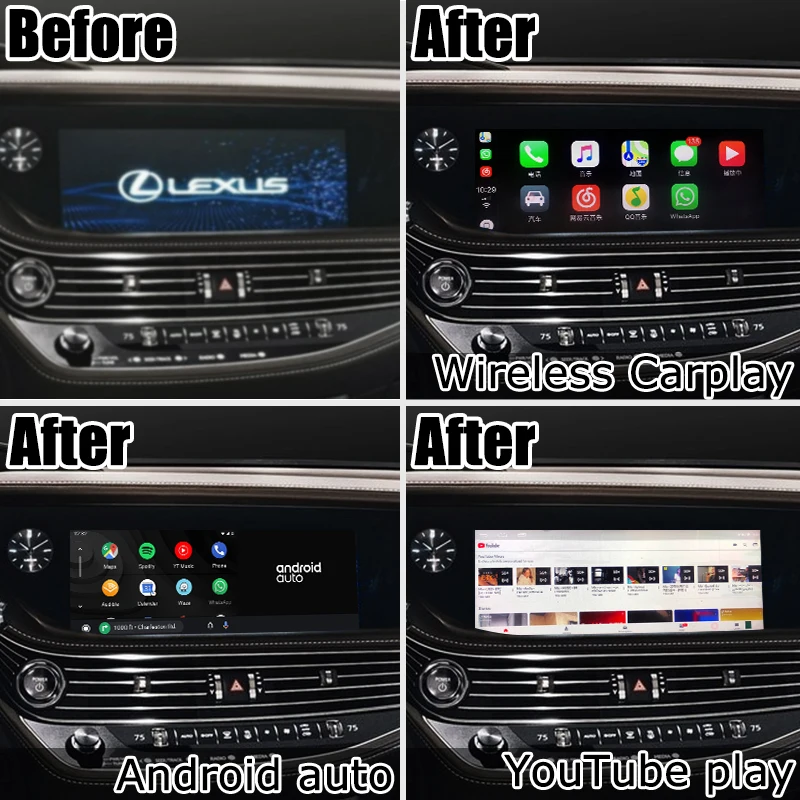 Lexus LS500 LS500h обновление Android 11 carplay видео интерфейс 8+128GB сохранить все заводские функции