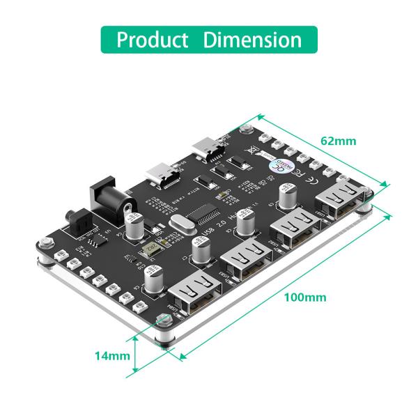 Type C 4 Port USB 2.0 Hub Expansion Cards Circuit Board