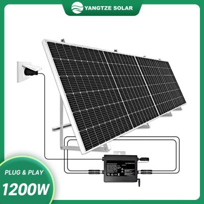 Mirco Plug And Play Solar System 1200w OnGrid Tie Backup inverter