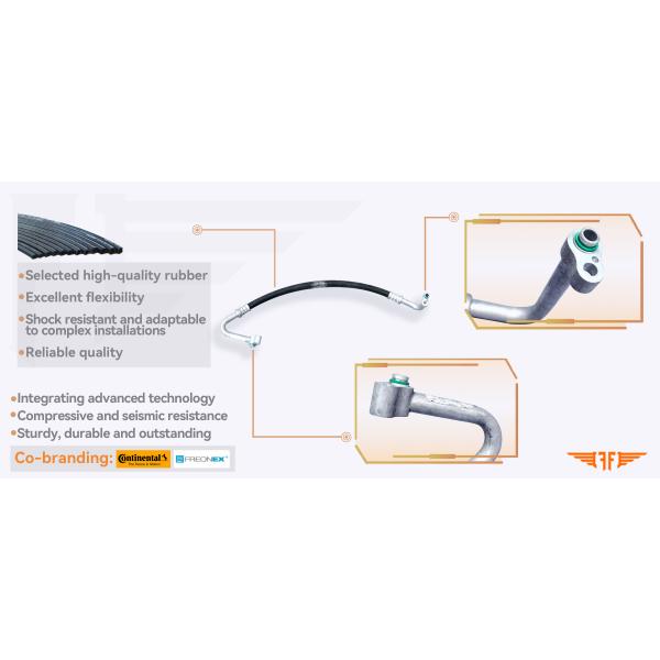 1J0820721T For 98-05 Car Aircon Hoses VW Golf Jetta Audi A3 1.9L
