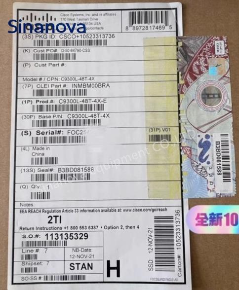Buy C9300L 48T 4X E | High-Performance 48-Port Non-PoE Network Switch original new in stock