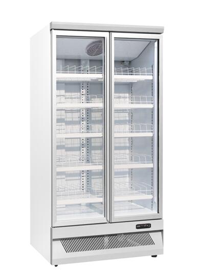 CE Antiwear 3 Door Upright Freezer , Multiscene Glass Door Refrigerator