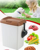 la comida de perro modificada para requisitos particulares almacenada de alta calidad del dispensador del cubo del contenedor de almacenamiento del alimento para animales de 40L 15kgs 17lbs puede encajonar para el gato del perro