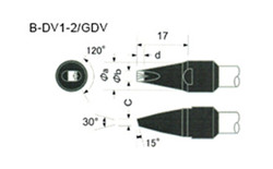 Length 159mm Apollo Soldering Iron Copper Tips DCS-30PC