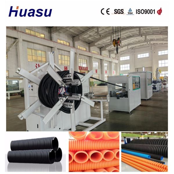 30-200mm HDPE PE PVC PP Single Wall Corrugated Pipe Extrusion Line with PLC Control System for Durable Pipes