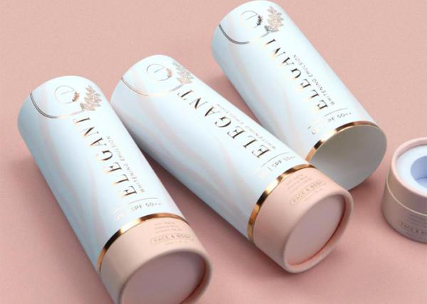 CMYK Color Cosmetic Paper Packaging Tea Tube