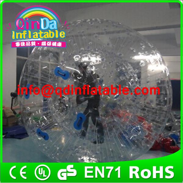 QinDa Inflatable water zorb ball human hamster ball rolling ball for grass or hill
