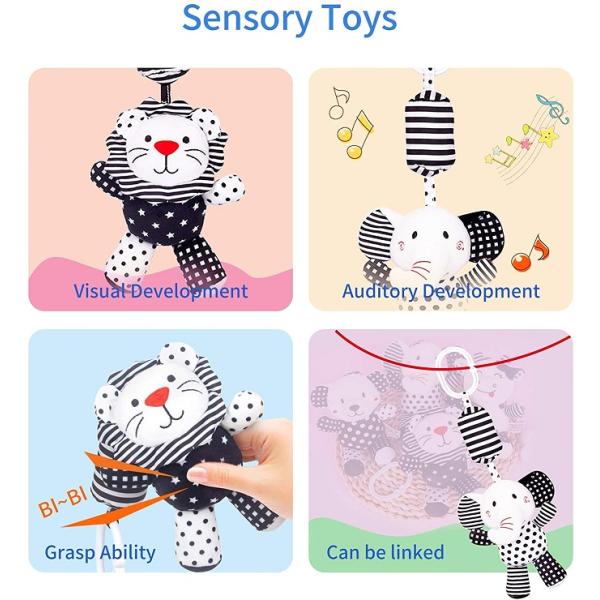 19CM Baby Hanging Rattle Toys , OEM Stroller Toys For Baby